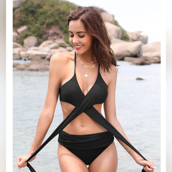 SHEKINI Women Push Up Bikini With Ruched Bottoms #685 - Picture 10 of 12